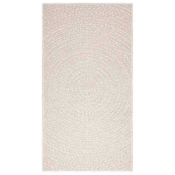 vidaXL Teppe ZIZUR kremhvit 80x150 cm jute-utseende innend&oslash;rs&utend&oslash;rs
