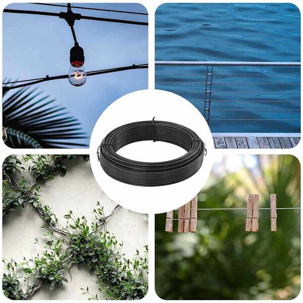 vidaXL Gjerde binding wire Antrasitt 80 m Stål