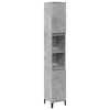 vidaXL Baderomsskap betonggr&aring; 30x30x190 cm konstruert tre