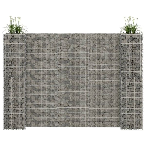 vidaXL Gabion plantekasse H-formet ståltråd 260x40x180 cm