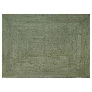 vidaXL Omr&aring;detepper Rektangul&aelig;r Olivengr&oslash;nn 240 x 340 cm Jute