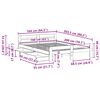 vidaXL Sengeramme uten madrass voksbrun 160x200 cm heltre furu