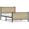 vidaXL Sengeramme i metall uten madrass sonoma eik 100x200 cm