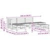 vidaXL Hage lounge sett 5 pcs VoksBrun Massiv furu