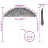 vidaXL Strandparasol Brun Ø 206 x 209.5 cm Stål