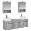 vidaXL Baderomsskapsett 5 pcs Gr&aring; Sonoma 50 x 14,5 x 70 cm