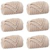 vidaXL Kastepledd 6 pcs Beige 270 x 240 cm Fleece