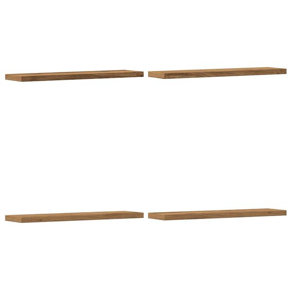 vidaXL Vegghyller 4 stk artisan eik 40x10x1,5 cm konstruert tre