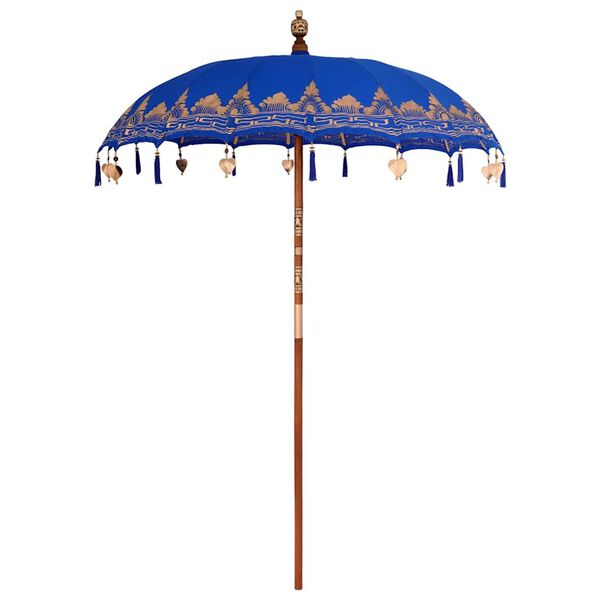 vidaXL Balinesisk Parasol Bl&aring; 185 x 185 x 260 cm
