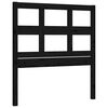 vidaXL Sengeramme med hodegavl svart single heltre