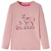 T-skjorte for barn med lange ermer rosa 92