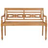vidaXL Batavia benk med antrasitt pute 120 cm heltre teak