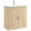 vidaXL Baderomsinnredningssett Sonoma eik 81 x 40 x 84,5 cm