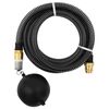 vidaXL Sugeslange med messingkoblinger svart 1,1" 25 m PVC