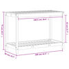 vidaXL Pottebord med hylle 108x50x75 cm heltre furu