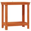 vidaXL Arbeidsbenk med hylle VoksBrun 80 x 50 x 80 cm Massiv furu