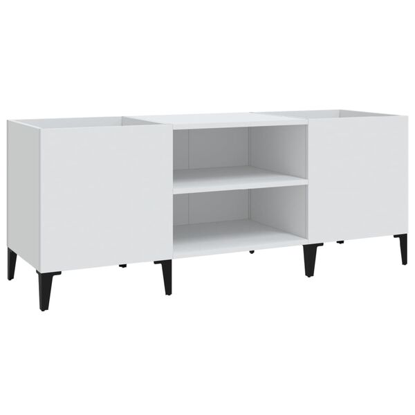 vidaXL Hifi-benk hvit 121x38x48 cm konstruert tre