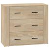 vidaXL Skjenk sonoma eik 80x33x70 cm konstruert tre