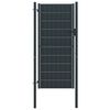 vidaXL Gjerdeport PVC og st&aring;l 100x124 cm antrasitt