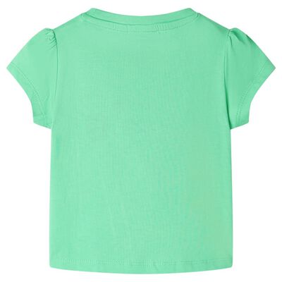 T-skjorte for barn lysegrønn 92