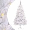 vidaXL Kunstig sammensatt juletre med 300 LED Hvit 180 cm PVC og st&aring;l