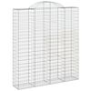 vidaXL Gabionkurver buede 14 stk 200x50x220/240 cm galvanisert jern