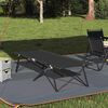 vidaXL Sammenleggbar camping seng Svart 206 x 76 x 74 cm
