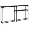 vidaXL Konsollbord Svart Eik 146 x 22.5 x 75 cm Konstruert tre