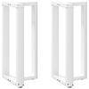 vidaXL Barbordben T-formet 2 stk hvit 50x35x(90-91) cm st&aring;l