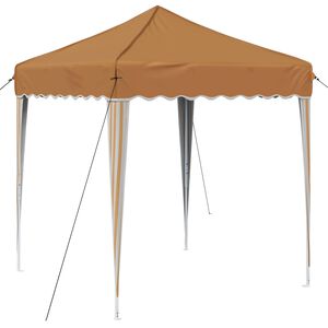 vidaXL Pop-up Festtelt Beige 195 x 195 x 245 cm Oxford Stoff