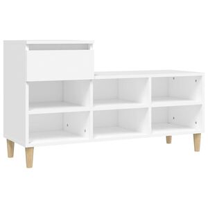 vidaXL Skoskap hvit 102x36x60 cm konstruert tre