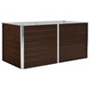 vidaXL Hevet blomsterkasse brun 160x80x77 cm galvanisert st&aring;l