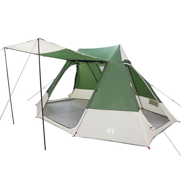 vidaXL Camping Telt med tak med lagring grønn 482 x 360 x 227 cm taft