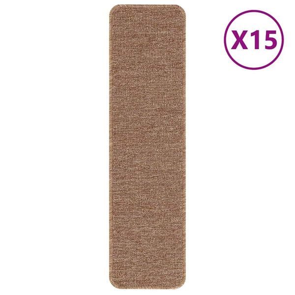 vidaXL Anti-skli Trapematter Lateks bakgrunn 15 pcs Gul 75 x 20 cm PP