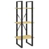 vidaXL Bokhylle 3 niv&aring;er 40x30x105 cm heltre furu