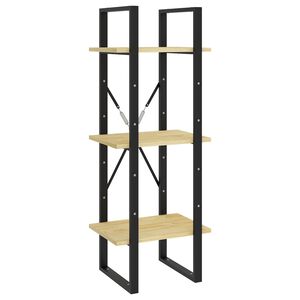 vidaXL Bokhylle 3 niv&aring;er 40x30x105 cm heltre furu