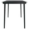 vidaXL Utend&oslash;rs spisestue 7 deler svart
