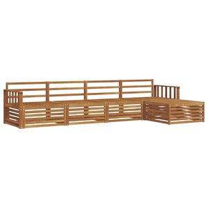 vidaXL Utend&oslash;rs sofa-sett 5 pcs Naturlig Solid akasietre