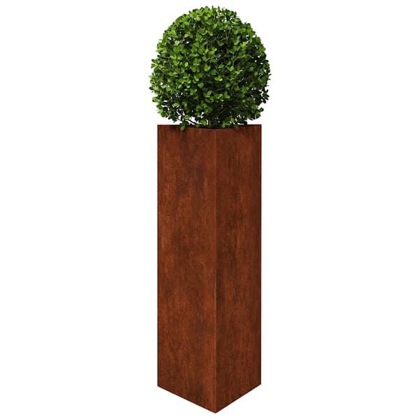 vidaXL hageplanter 2 stk trekantet 30x26x75 cm oksidert st&aring;l