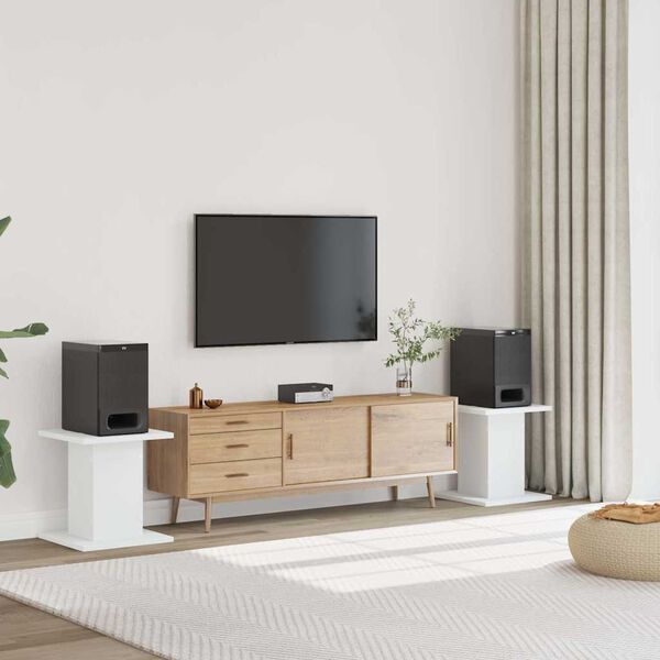 vidaXL H&oslash;yttalerstativ 2 stk hvit 30x30x40 cm konstruert tre