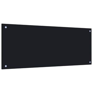 vidaXL Kj&oslash;kkenplate svart 100x40 cm herdet glass