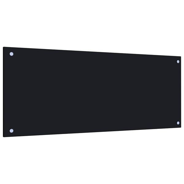 vidaXL Kjøkkenplate svart 100x40 cm herdet glass