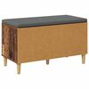vidaXL Gangbenk med pute med lagring Gammelt tre 60 x 38 x 46 cm