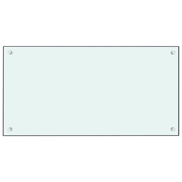 vidaXL Kjøkkenplater 2 stk hvit 80x60 cm herdet glass