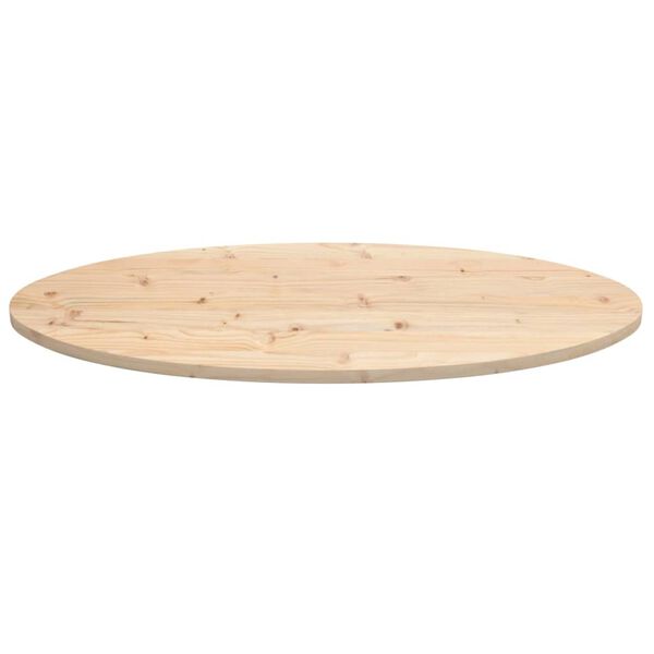 vidaXL Bordplate 90x45x2,5 cm heltre furu oval