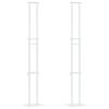 vidaXL Messe Utstillinger 2 pcs Hvit 30 x 24 x 208 cm Jern