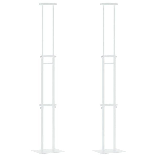 vidaXL Messe Utstillinger 2 pcs Hvit 30 x 24 x 208 cm Jern
