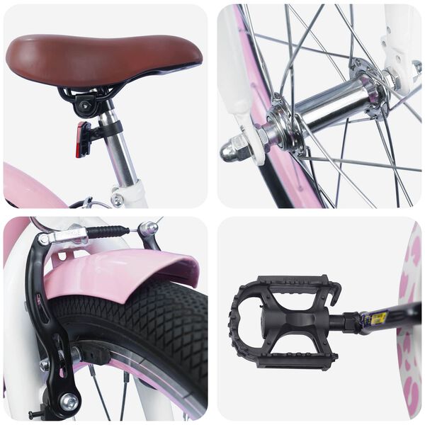 vidaXL Barnesykkel 20 Tommer for 6-11 &aring;r gammel Lys rosa