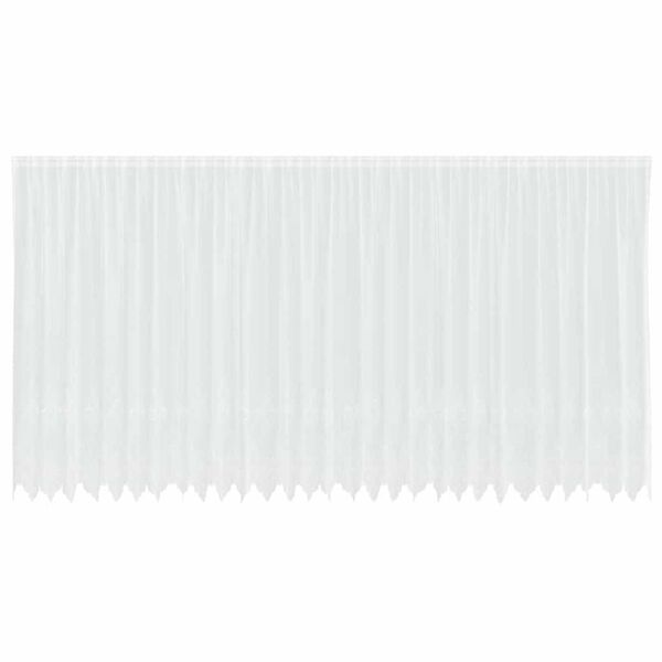 vidaXL Blondegardin med gardiner Blomster Hvit 245 x 750 cm Polyester