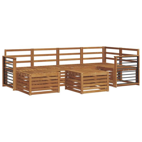 vidaXL Sofasett Naturlig Solid akasietre